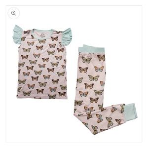 Emerson and Friends Flutterby Short Sleeve Bamboo Toddler Kids Pajama Set 4/5
